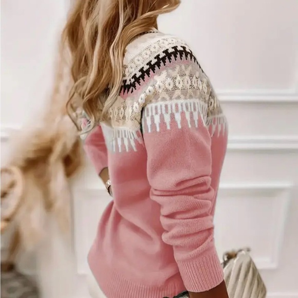 Pink Nordic Women's Sweater - Picture 2 of 4